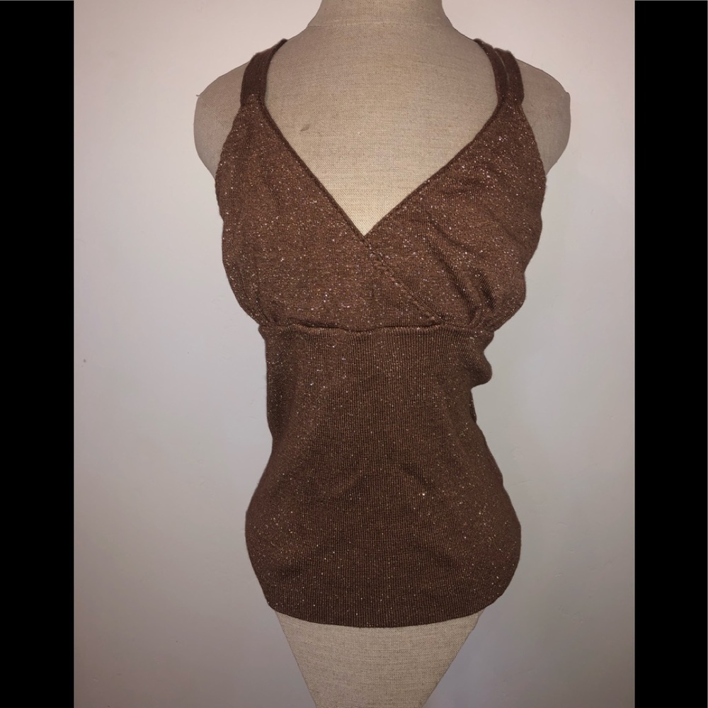 Sparkly nude tank top